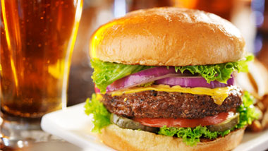 burger and beer